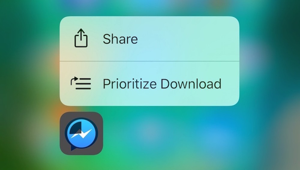 iOS 10 aprovecha 3D Touch para que puedas priorizar la descarga de aplicaciones