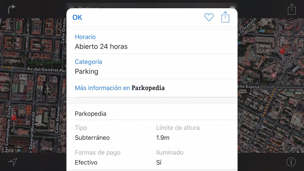 Apple se asocia con Parkopedia para incluir información sobre parkings en Apple Maps