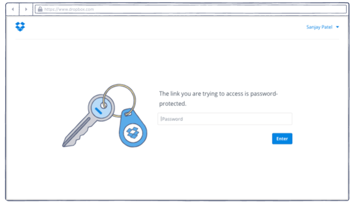 contraseña Dropbox