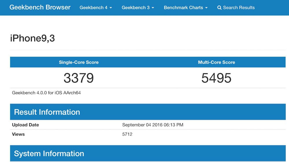 Un supuesto GeekBench del iPhone 7 nos deja impresionados con un rendimiento 35% superior al del iPhone 6s