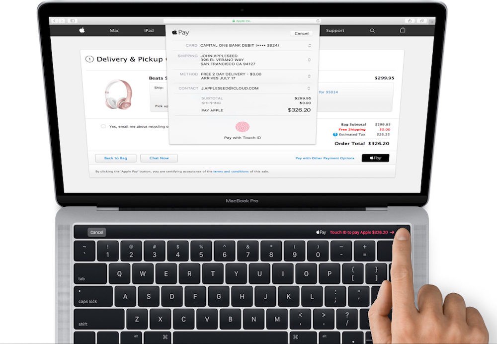 Así se integra la Magic Toolbar con Touch ID en el nuevo MacBook Pro