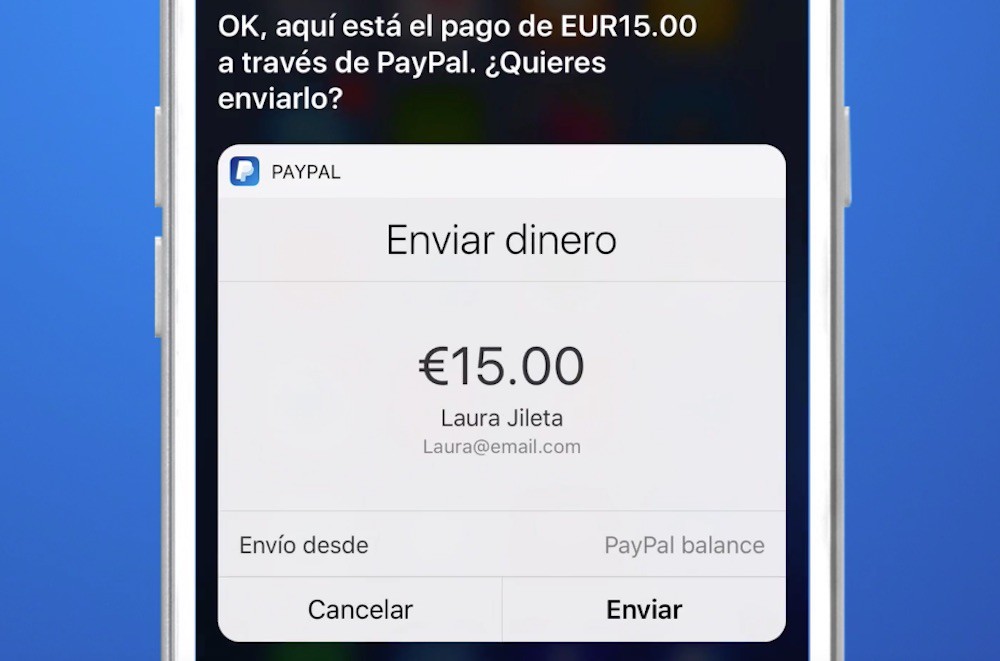 Enviar dinero con PayPal nunca fue tan fácil, simplemente pídeselo a Siri