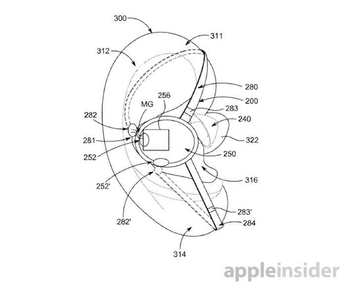 Los AirPods podrían haber incluido unos enganches magnéticos para que no se te caigan de la oreja