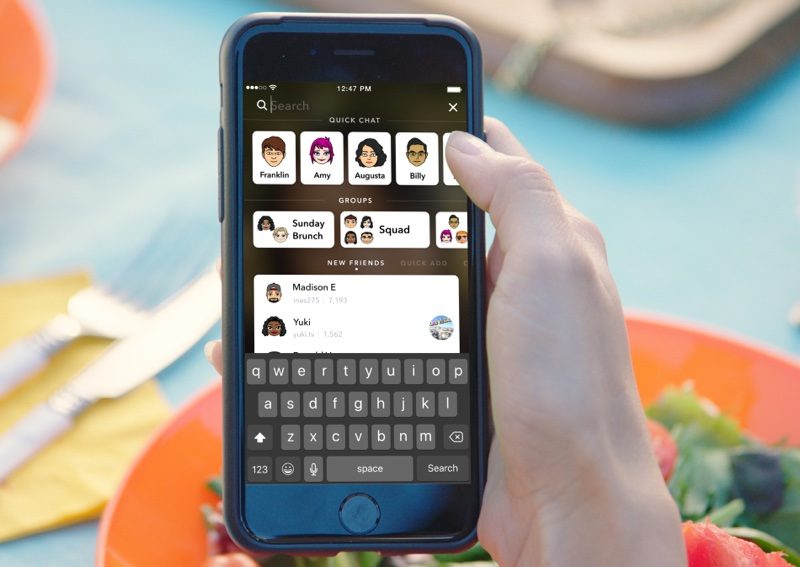 Snapchat estrenará una barra de búsqueda universal en su app de iOS