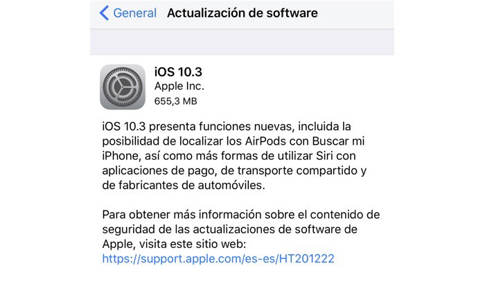 ¡Ya puedes actualizar tu iPhone o iPad! La versión final de iOS 10.3 ya está disponible