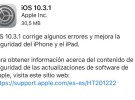 ¡Te toca actualizar otra vez tu iPhone y iPad! iOS 10.3.1 ya disponible