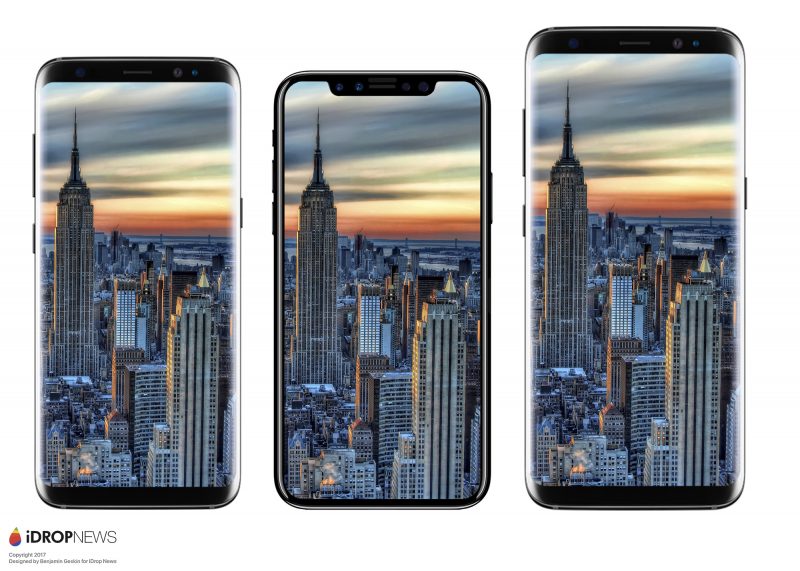 Así luciría el iPhone 8 comparado con sus principales rivales