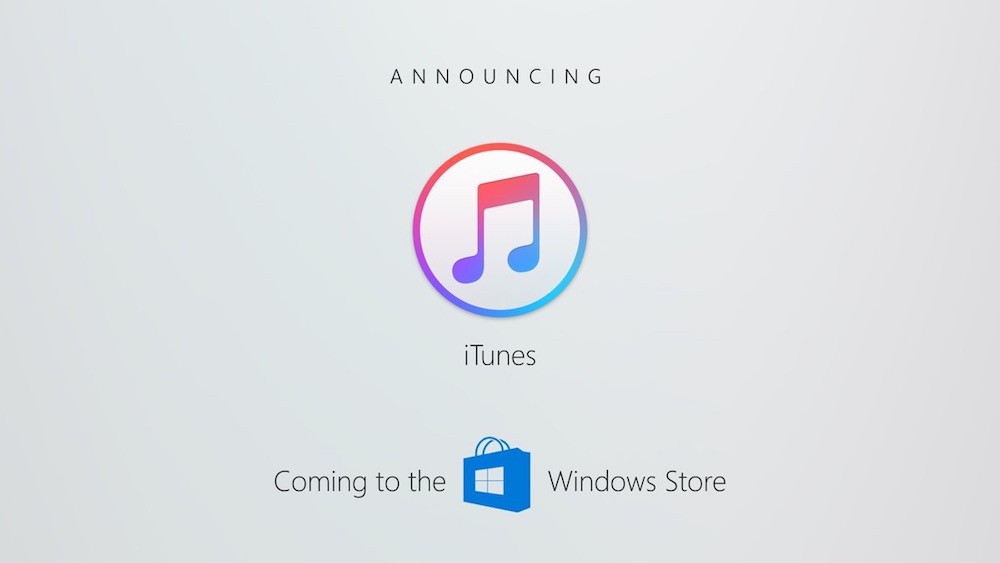 Microsoft anuncia que iTunes podrá pronto descargarse en PCs desde la Windows Store