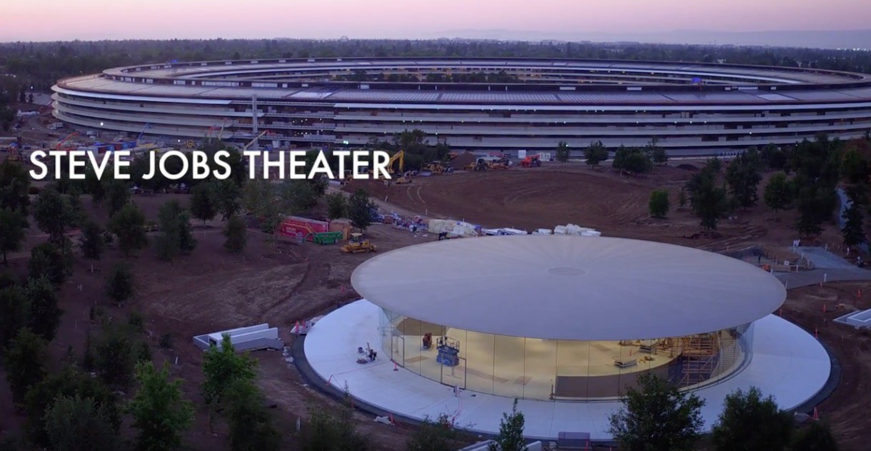 El Steve Jobs Theater se deja ver en un nuevo vídeo de Apple Park a vista de drone