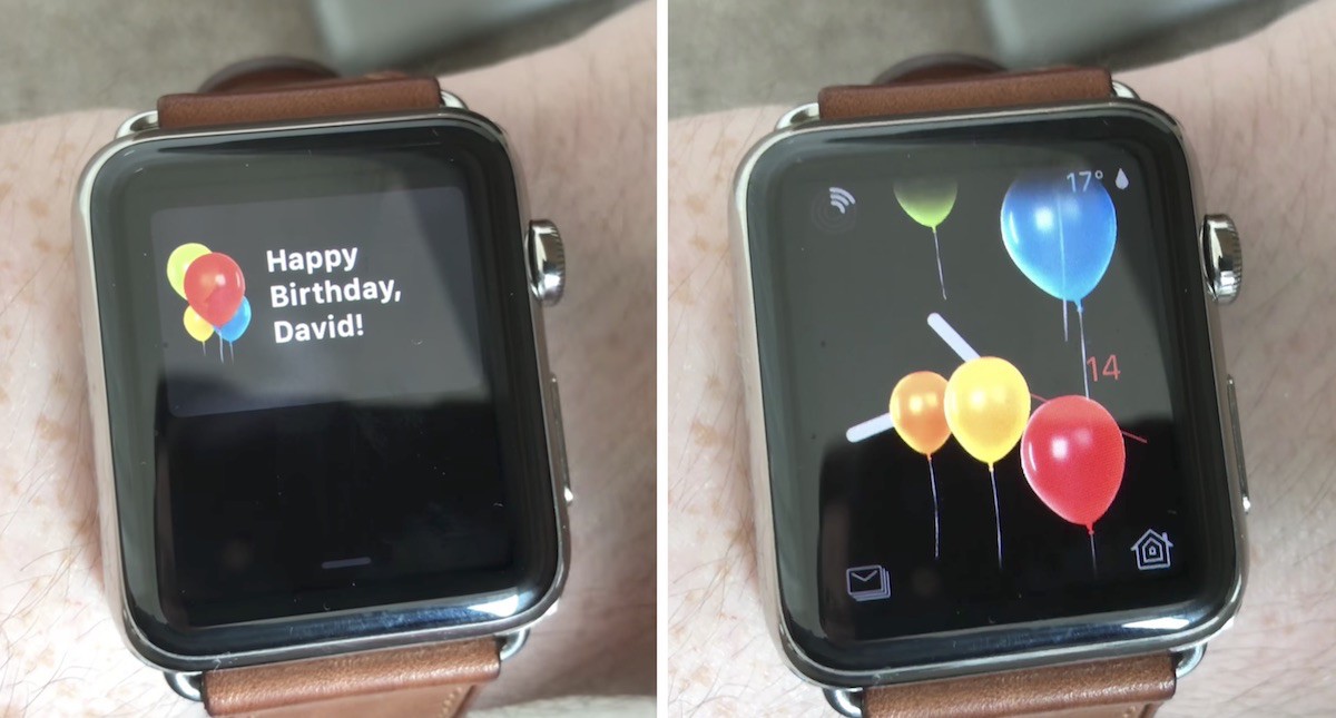 Tu Apple Watch te felicitará el día de tu próximo cumpleaños con watchOS 4