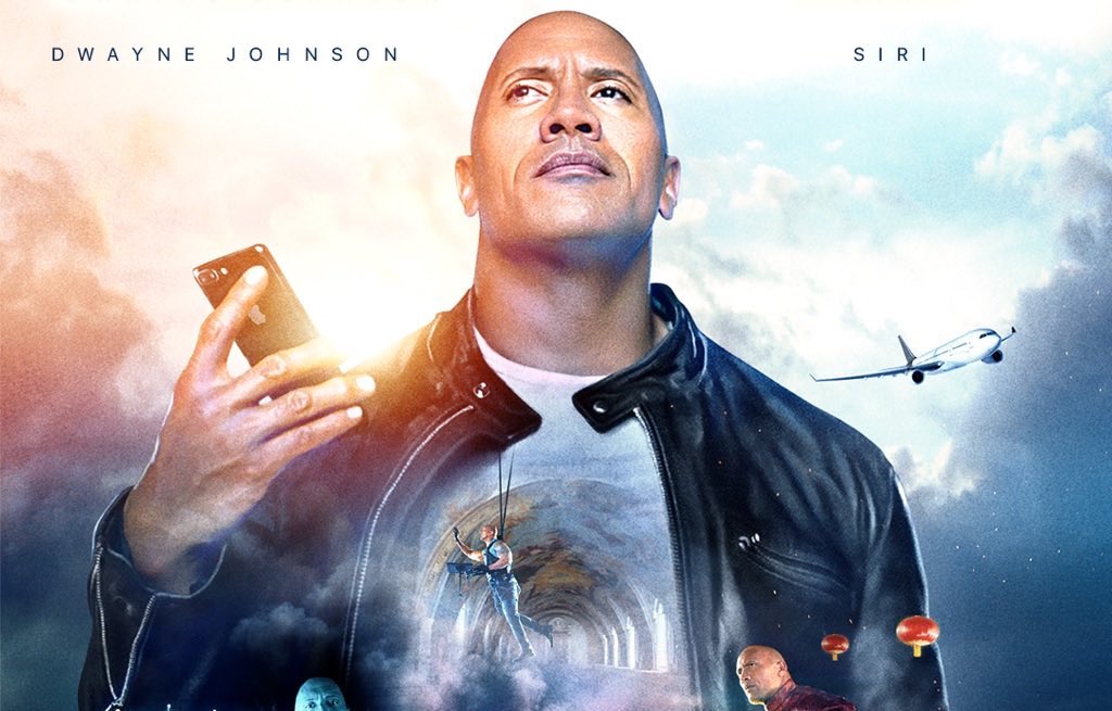 Siri y Dwayne Johnson «La Roca» son los protagonistas del último estreno cinematográfico