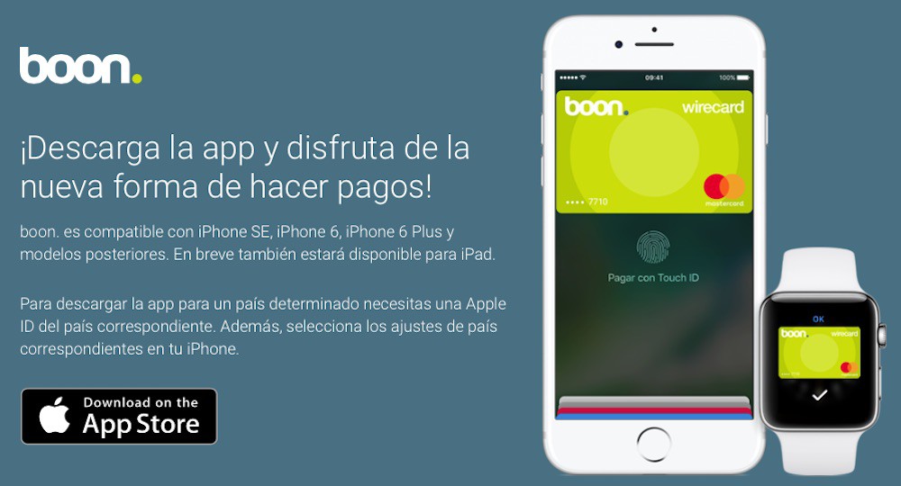 boon. es la primera tarjeta virtual disponible en España que te permite pagar con Apple Pay