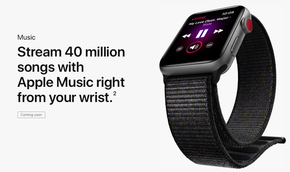 Streaming de Apple Music y otras mejoras en el Apple Watch Series 3 con watchOS 4.1 GM