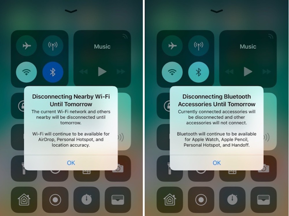 Apple explica en la última beta de iOS 11.2 cómo funciona WiFi y Bluetooth en el Centro de Control