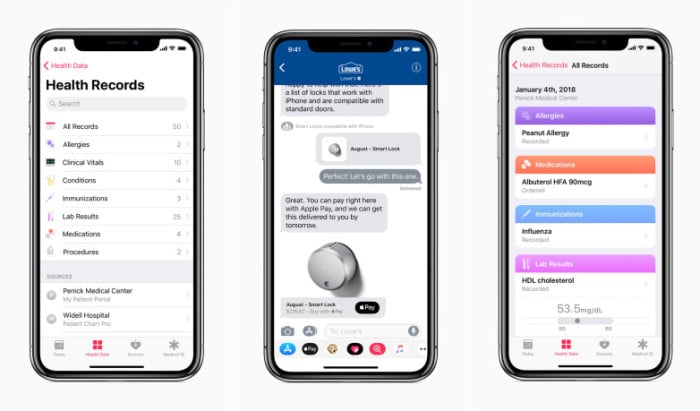 iOS 11.3 salud