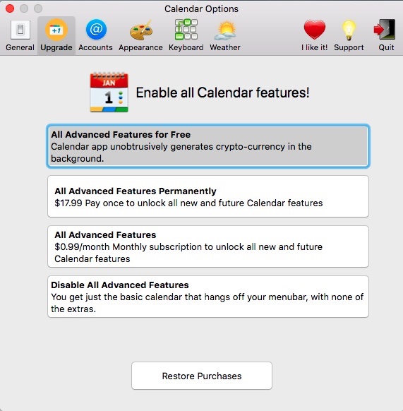 Calendar 2 eliminada de la App Store por minar criptodivisas sin conocimiento del usuario