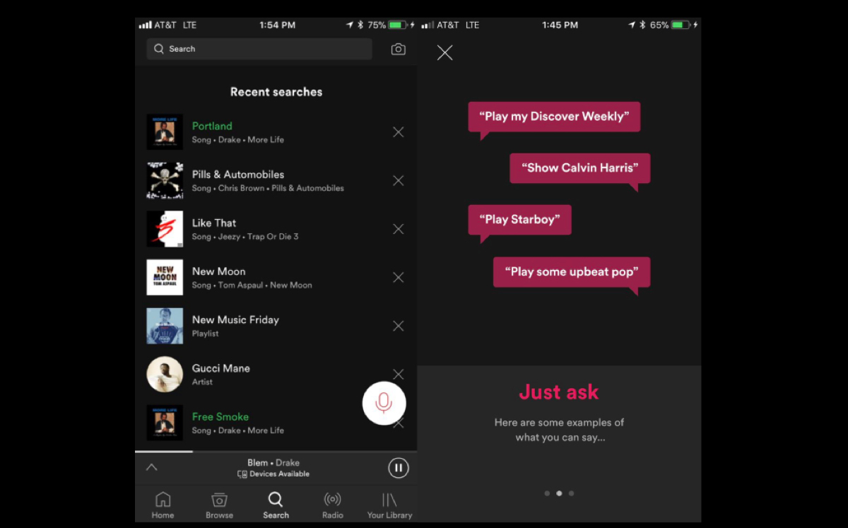 Spotify ya está probando con un reducido número de usuarios su propio asistente de voz integrado en la aplicación para el iPhone