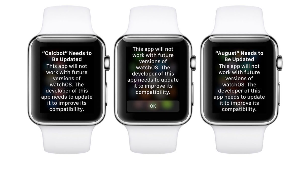 Apple avisa en la última beta de watchOS de que las apps no nativas tienen los días contados