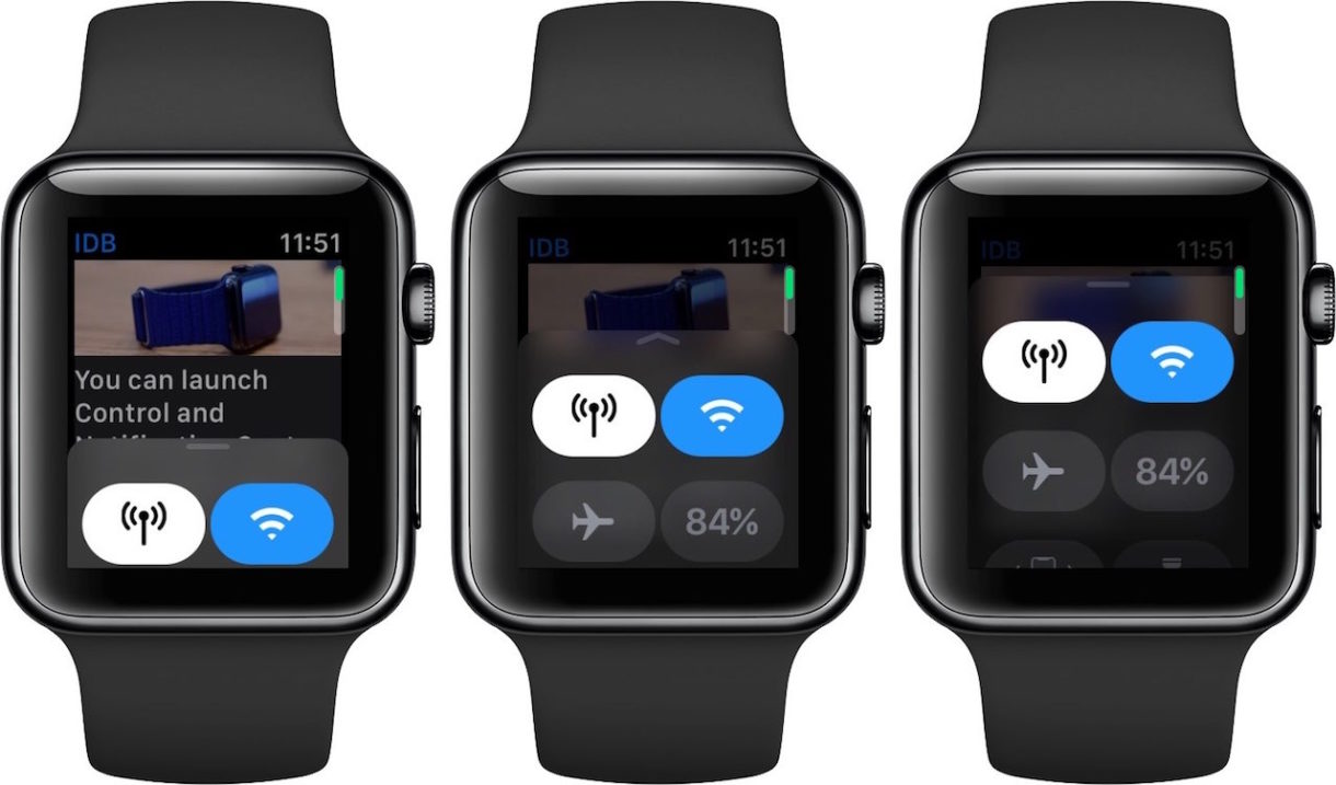 Con watchOS 5 puedes acceder al Centro de Control y a las notificaciones sin salir de una aplicación abierta