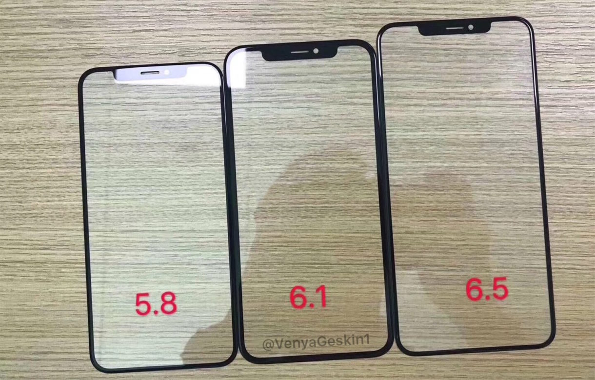 ¿Son estos los paneles frontales de los nuevos iPhone 2018? Parece que sí