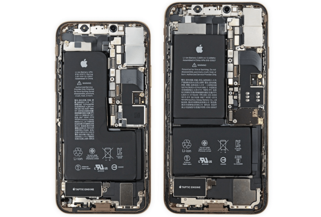 Un vistazo al interior del iPhone Xs y del iPhone Xs Max