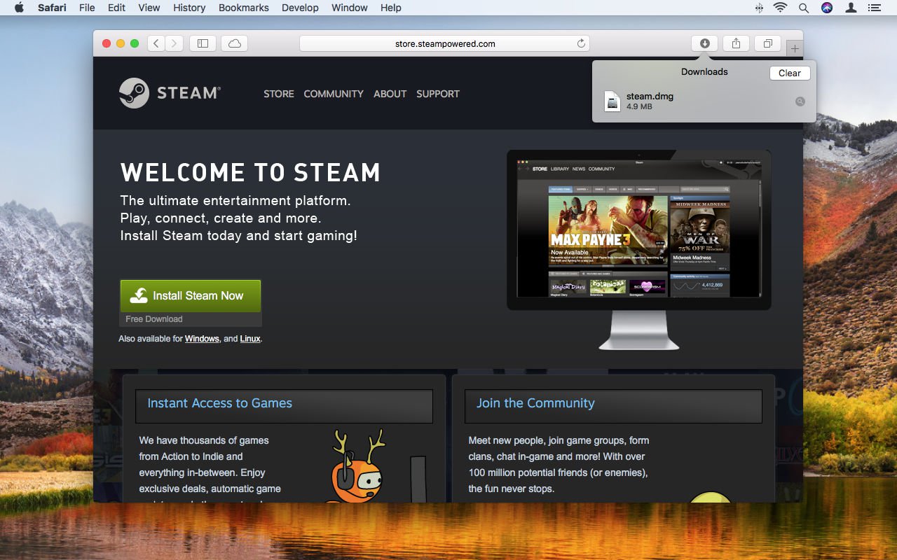 Steam download. Steam Windows. Игры на Mac os. Steam Mac. Steam install.