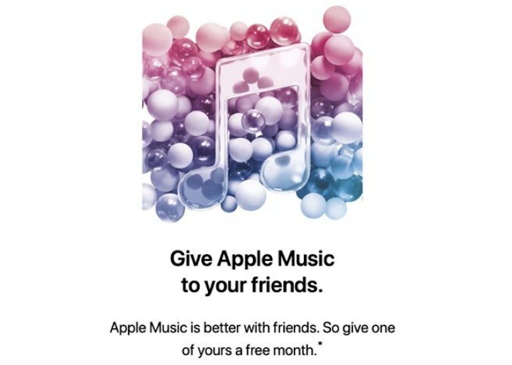 Ahora puedes regalar un mes gratis en Apple Music a tus amigos