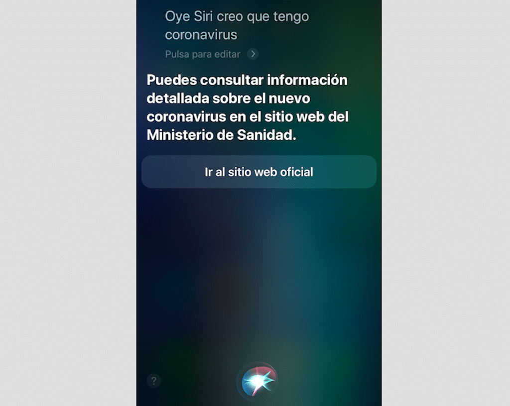Siri Coronavirus Esp