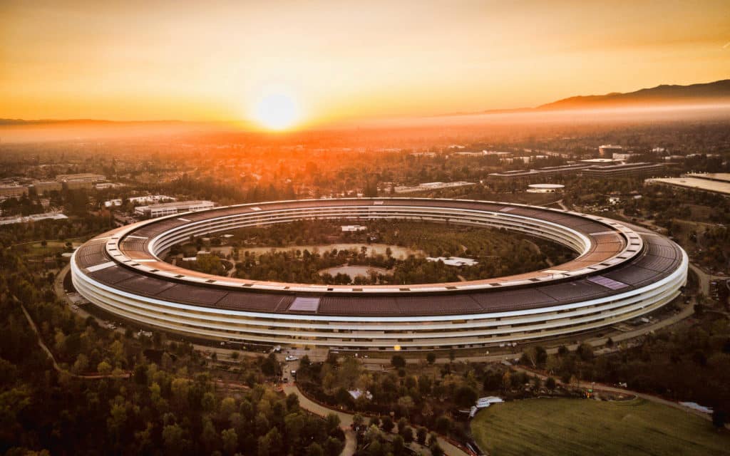 Apple Park Cupertino California Evening Sunset