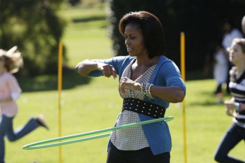 Michelle Obama anima a los niños a comer sano