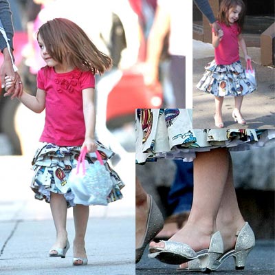 La madre de Suri Cruise, de tres años, defiende que su hija lleve tacones_2