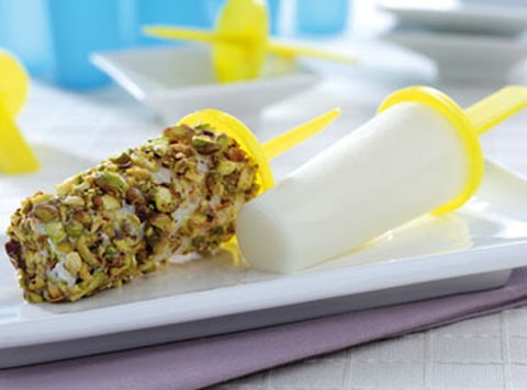 Receta para niños: Helado de cuajada con pistachos