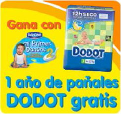 Gana un año de pañales Dodot gratis con Mi Primer Danone