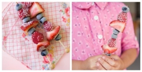 Receta para niños: Brochetas de fruta fresca congelada