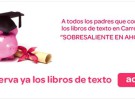 Promoción ahorro Carrefour para libros de texto