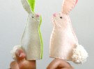Manualidades con niños: Marionetas de dedos en forma de conejo