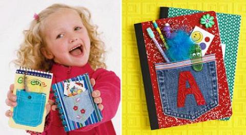 Manualidades con niños: Cuaderno con bolsillo