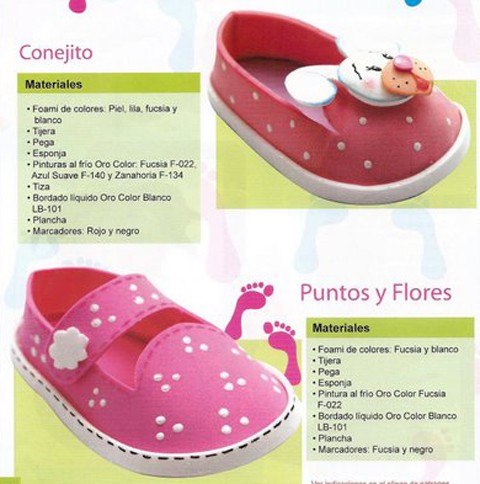 Manualidades: Zapatos de foam para el bebé