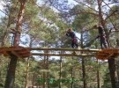 Parque de aventura en los árboles en Navacerrada