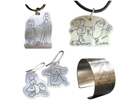 Joyas personalizadas con el dibujo de los niños