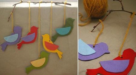 Ideas para el Día del Padre: Móvil con pájaros