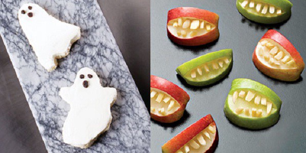 Receta Halloween: Tostadas y manzanas tenebrosas