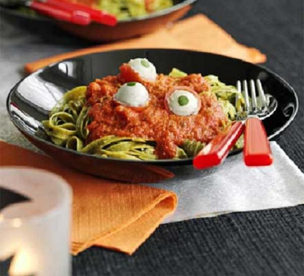 Receta para niños: Pasta con ojos para Halloween