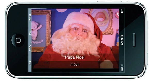 Papá Noel saluda a tus niños desde el iPhone