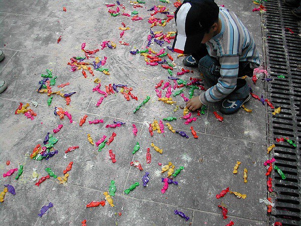 Fiesta infantil: Guirnalda de chuches