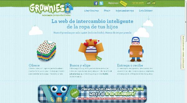 Grownies, intercambio de ropa infantil en Internet