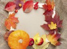 Manualidades infantiles: Marco con hojas de otoño