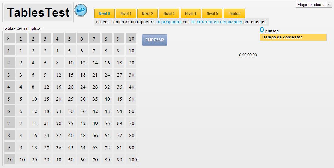 Aprender las tablas de multiplicar jugando