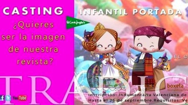 Casting infantil para la portada de la revista valenciana Tradicions