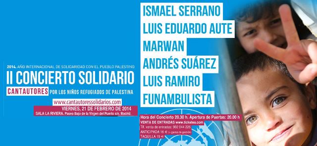 Los cantautores se unen para ayudar a los niños refugiados de Palestina